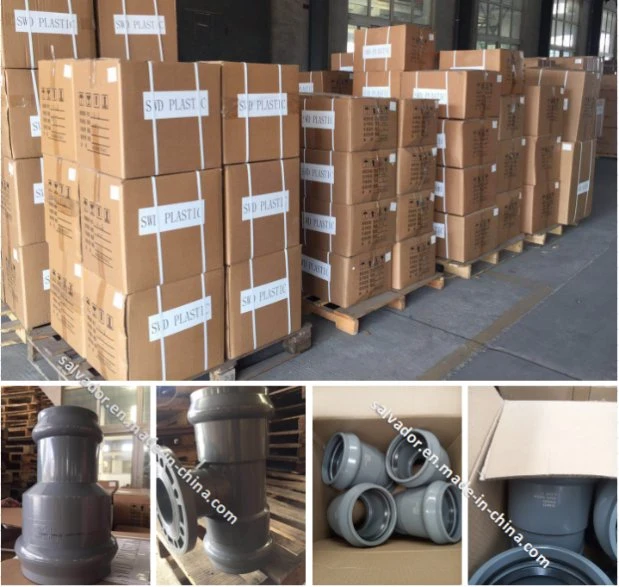 Water Supply DIN Pn10 20mm to 400mm PVC Pipe Fitting with Rubber Ring