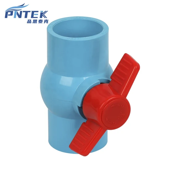 Le robinet à tournant sphérique compact PP UPVC gère les vannes en PVC filetées